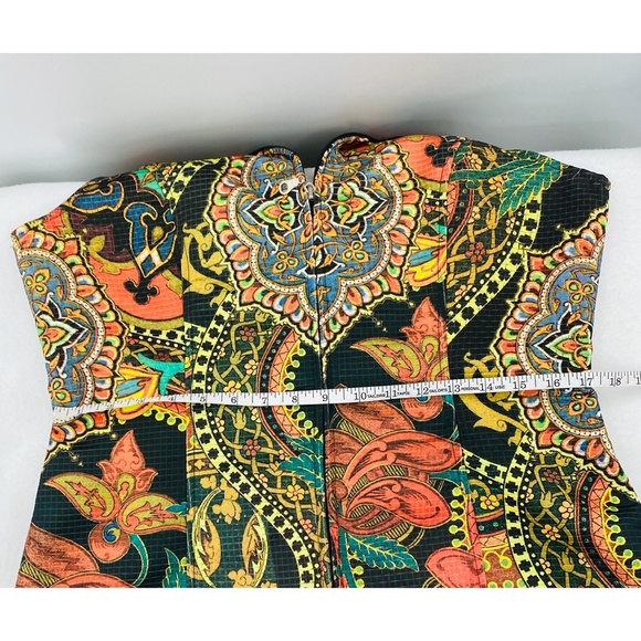 Cubism Artful Colorful Collard Zip Up Sleeveless Vest - Picture 7 of 8